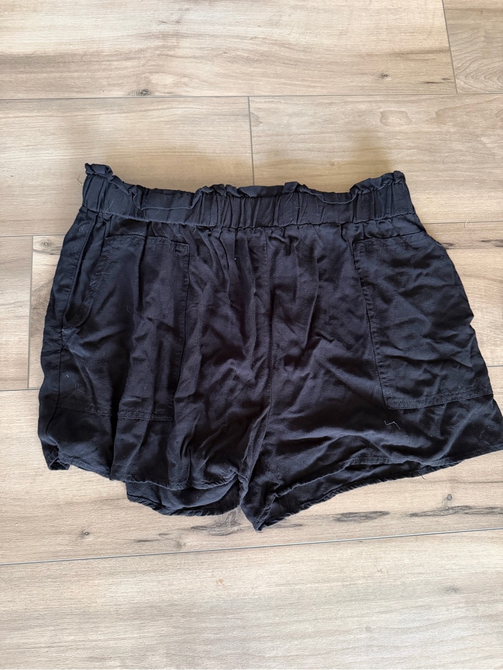 Shinestar Black High-Waist Casual Shorts XL
